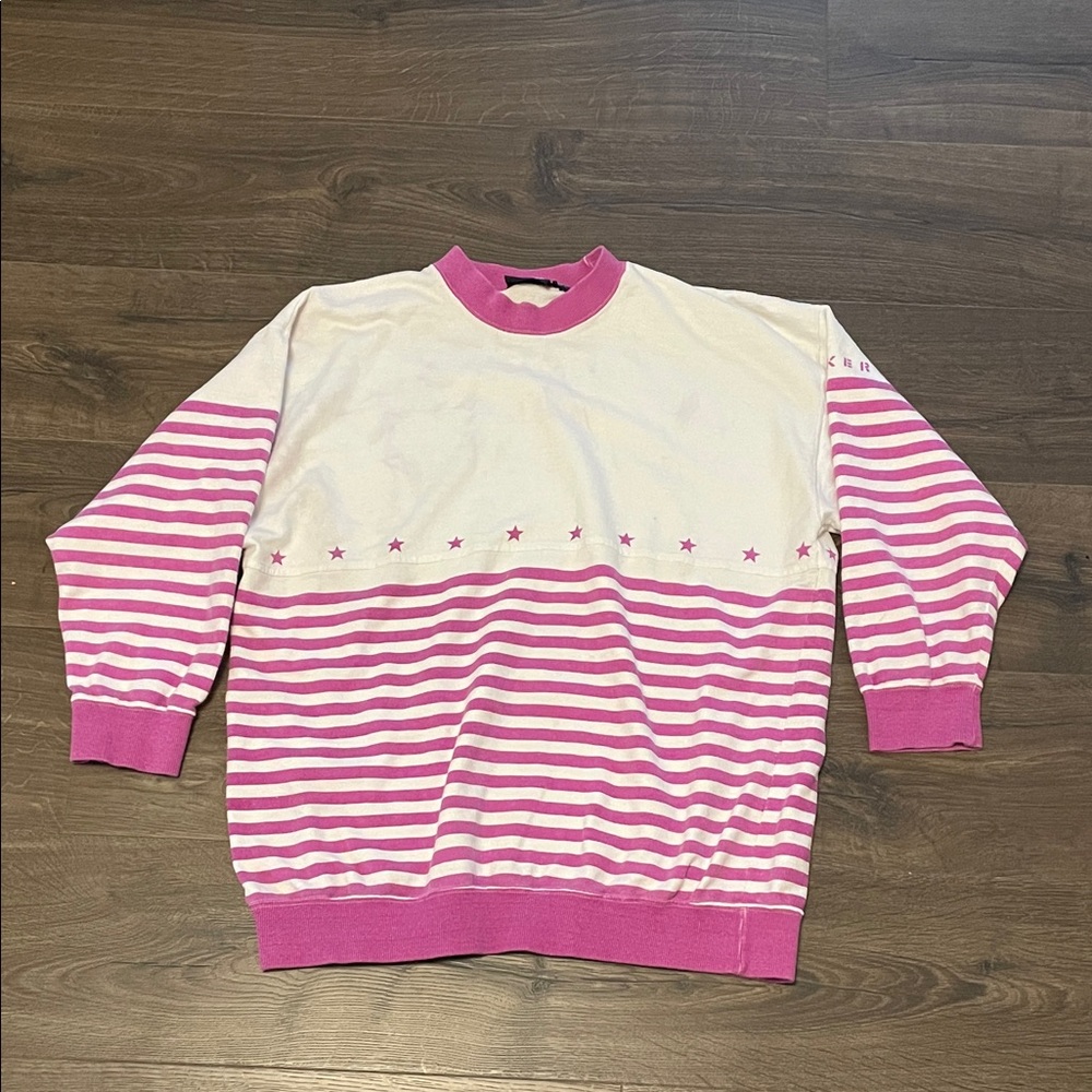Vintage Dockers Purple & White Stars & Stripes Oversized Sweatshirt, Size Medium